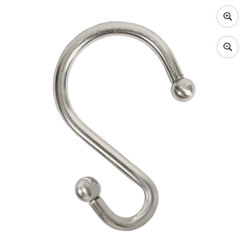 Better Homes And Gardens Brushed Nickel S-Shaped Shower Hooks - Picture 5 of 5